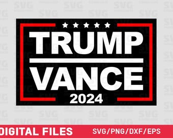 Adesivo Paraurti Donald Trump E JD Vance 2024 - 4x6 Pollici In Vinile - Foto 4