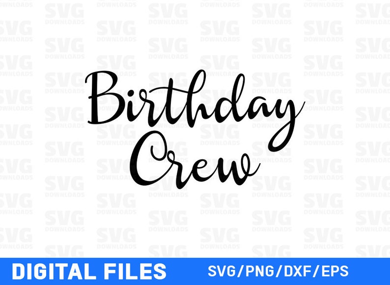 Download Birthday Crew SVG Birthday Squad SVG Birthday SVG | Etsy