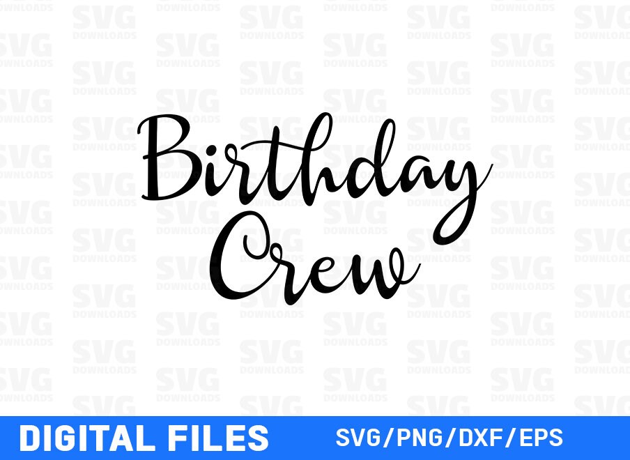 Download Birthday Crew SVG Birthday Squad SVG Birthday SVG | Etsy