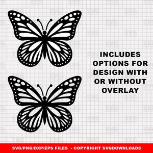 Schmetterling SVG, Schmetterling PNG, Schmetterling Schnittdateien für Silhouette und Cricut Maschinen.