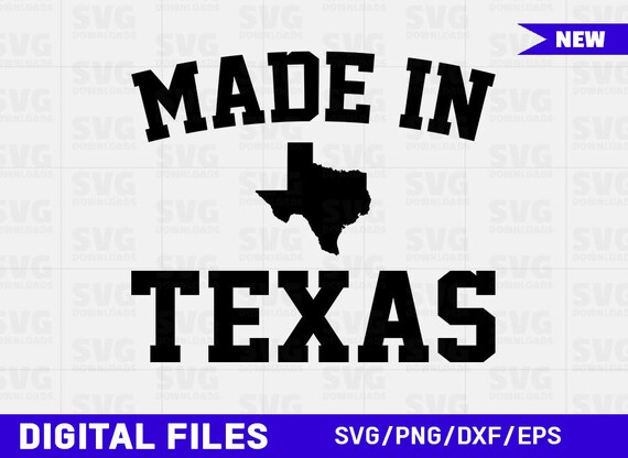 Download Made in Texas SVG Texas State SVG Silhouette Cut Files | Etsy