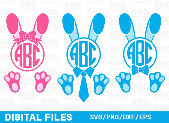 Download Easter Bunny Svg Monogram Frame Easter Monogram Svg Monogram Etsy