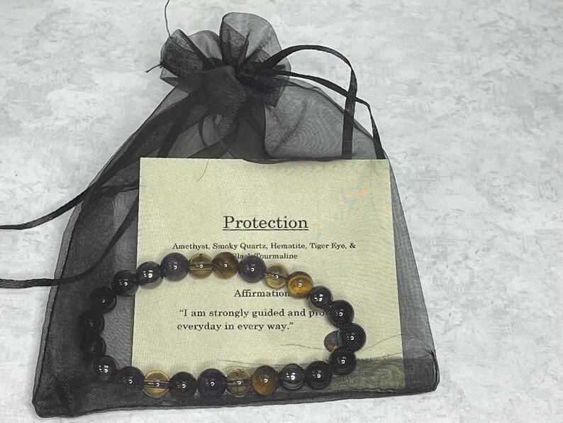 Protection Bracelet Crystal Healing Jewelry Crystals for Etsy