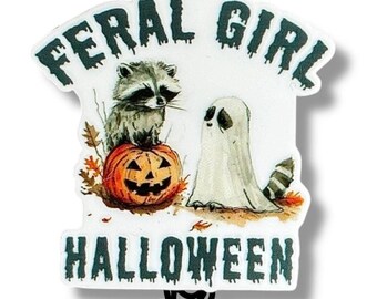 Halloween Raccoon Badge Reel: Funny Nurse ID Holder, Interchangeable Topper