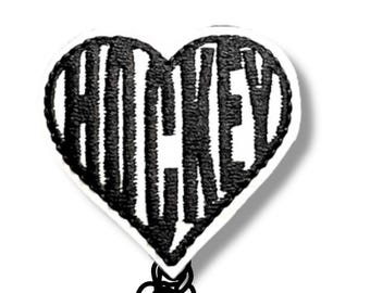 Hockey Heart Badge Reel: Sports ID Holder