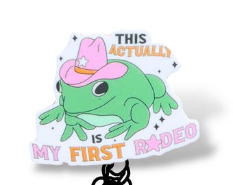 Sarcastic Frog Badge Reel: Glittery Funny Nurse Gift