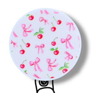 Cherry Badge Reel: Glitter ID Holder, Nurse Gift