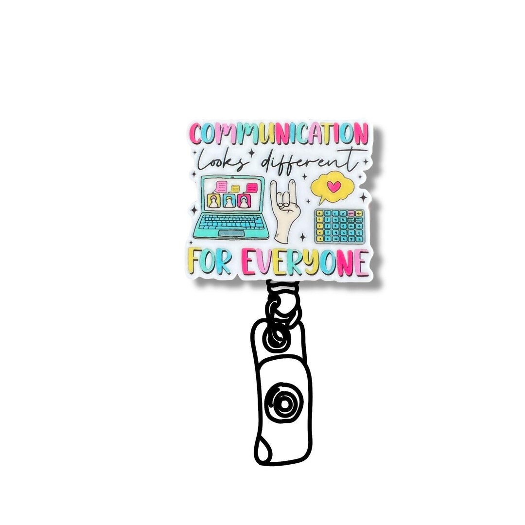 Slp Ribbons SLP Retractable Badge Reel: Glitter Speech Language Pathologist Gift - Etsy