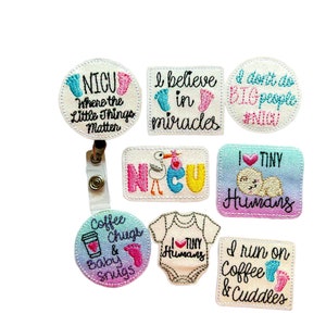 NICU Nurse Badge Reel, Nurse Badge Reel,Bade Topper,Badge Reel,ID Badge Holder,Cute Badge Reel,I Love Tiny Humans,Delivery Badge,Baby Nurse