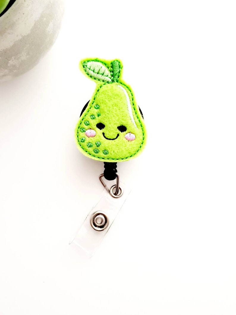 Fruit Badge Reel,Orange,Pear,Lemon,Food Badge Reel,Dietitian Badge,Nurse Badge Reel,Retractable Badge