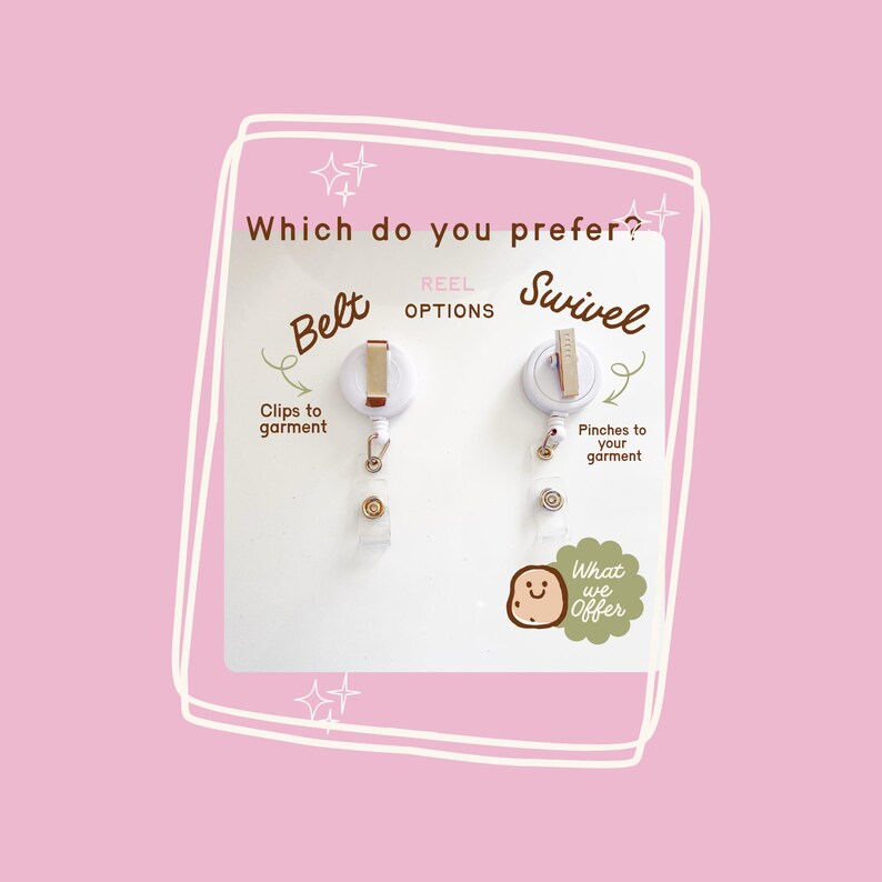 The image is a product advertisement for a lanyard with a question asking which one the user prefers.