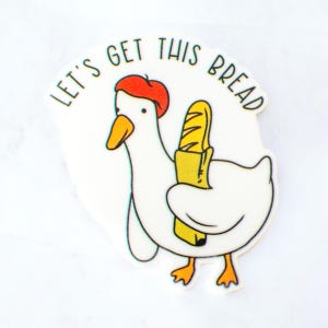 Let's Get This Bread Badge Reel: Duck with Baguette ID Holder
