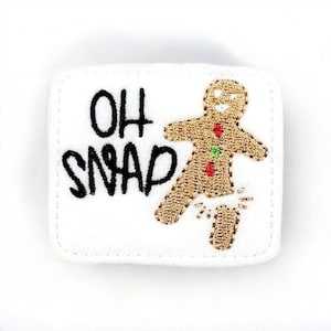 Oh Snap Gingerbread Man Badge Reel - Christmas Holiday RN ID Badge