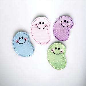 Glitter Jelly Bean Badge Reel: Easter Spring ID Pull