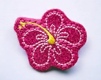 Hibiscus Flower Badge Reel: Floral Nurse Badge Holder