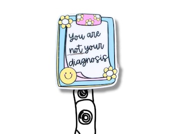 You Are Not Your Diagnosis Badge, Unique Mental Health Badge, Awareness Gift, Statement Piece