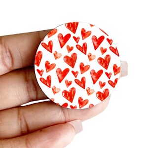 Heart Badge Reel , Valentines Day Badge Reel , Retractable Id Badge Holder , Love Badge Reel , Nurse Gift , Teacher Badge Reel