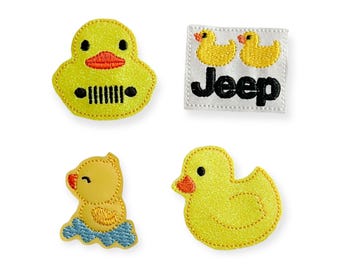 Rubber Duck Feltie Badge Topper, Choose ONE Yellow Duck Snap On ID Topper for Nurses and Teachers