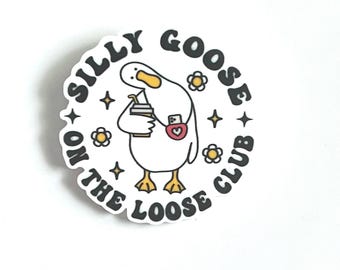 Funny Goose Retractable Badge Reel: Teacher ID Holder Topper