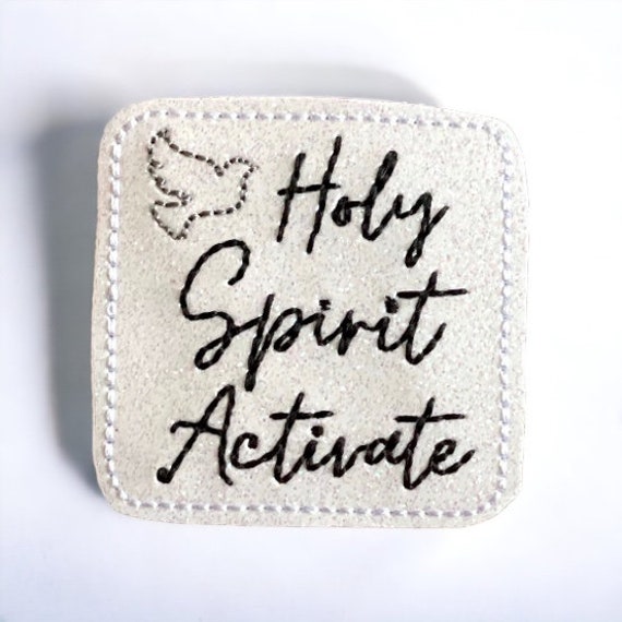 Holy Spirit Activate Badge Reel - Funny Badge - Tiktok Badge - Retractable Badge Reel - Teacher Gift