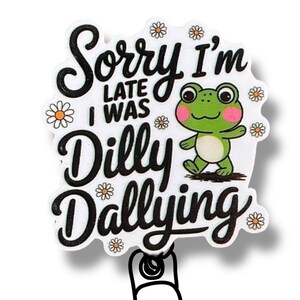 Silly Frog Badge Reel, Cute Nurse Badge Holder, Funny Retractable ID Clip, Quirky Frog Gift for Healthcare