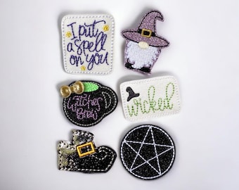 Witchy Nurse Badge Reel Topper: Wiccan Pagan Goth Accessories