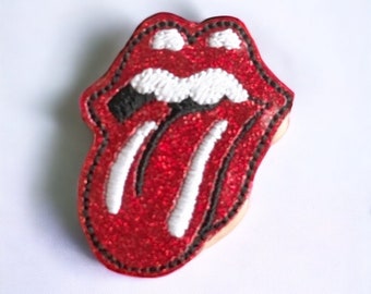 Rolling Stones Badge Reel - Rock n Roll Badge - Retractable Badge - Rock Band Badge - Tongue Badge