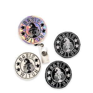 Funny Basic Witch Badge Reel: Halloween Nurse Gift