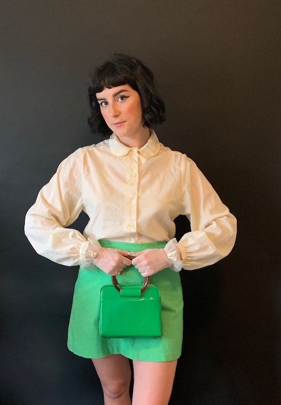 1960s Sears Blouse with Peter Pan Collar size Medi