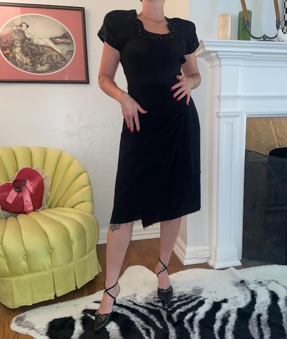 black crepe formal dress Savannah Formal Crepe Long Dress main image 0