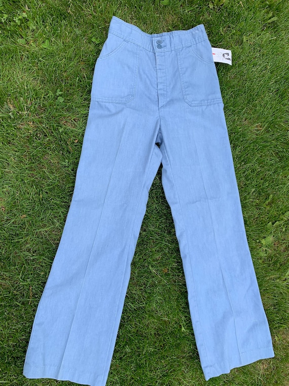 1970s Levi's Blue High Waisted Corduroy Bell Botto