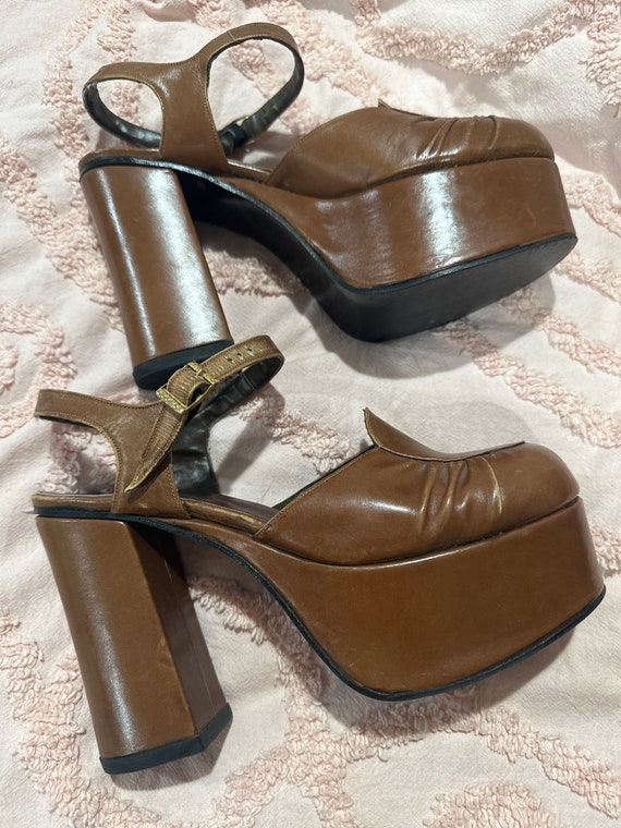 Giuseppe Zanotti Brown Leather Peep Toe Platform Pumps Size 37 Giuseppe  Zanotti | TLC