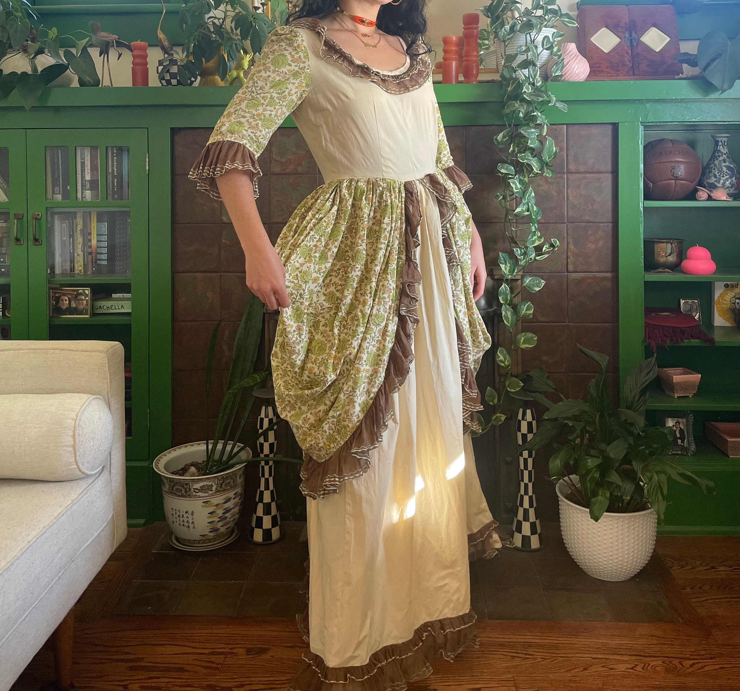 1940s does 18th Century Cotton Court Dress Costume size Medium