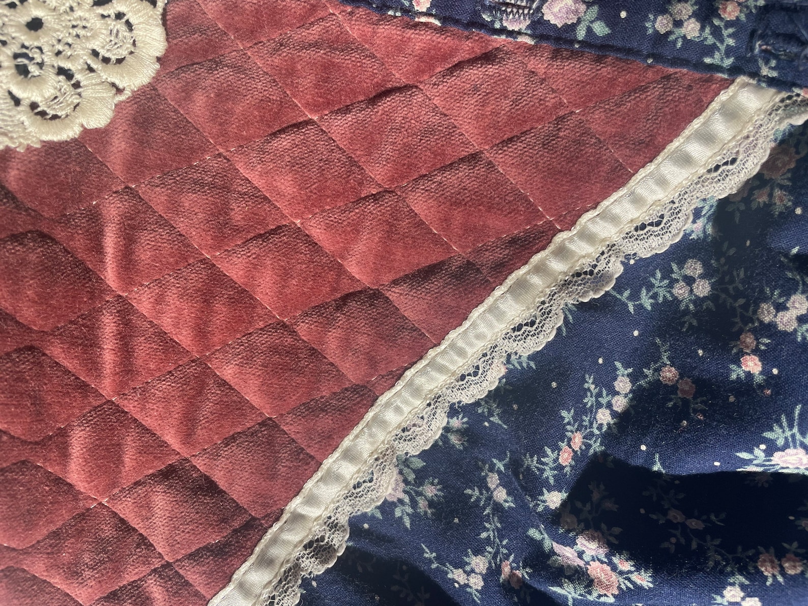 1970s Gunne Sax Navy Floral Calico Prairie Dress With Lace Collar Size ...