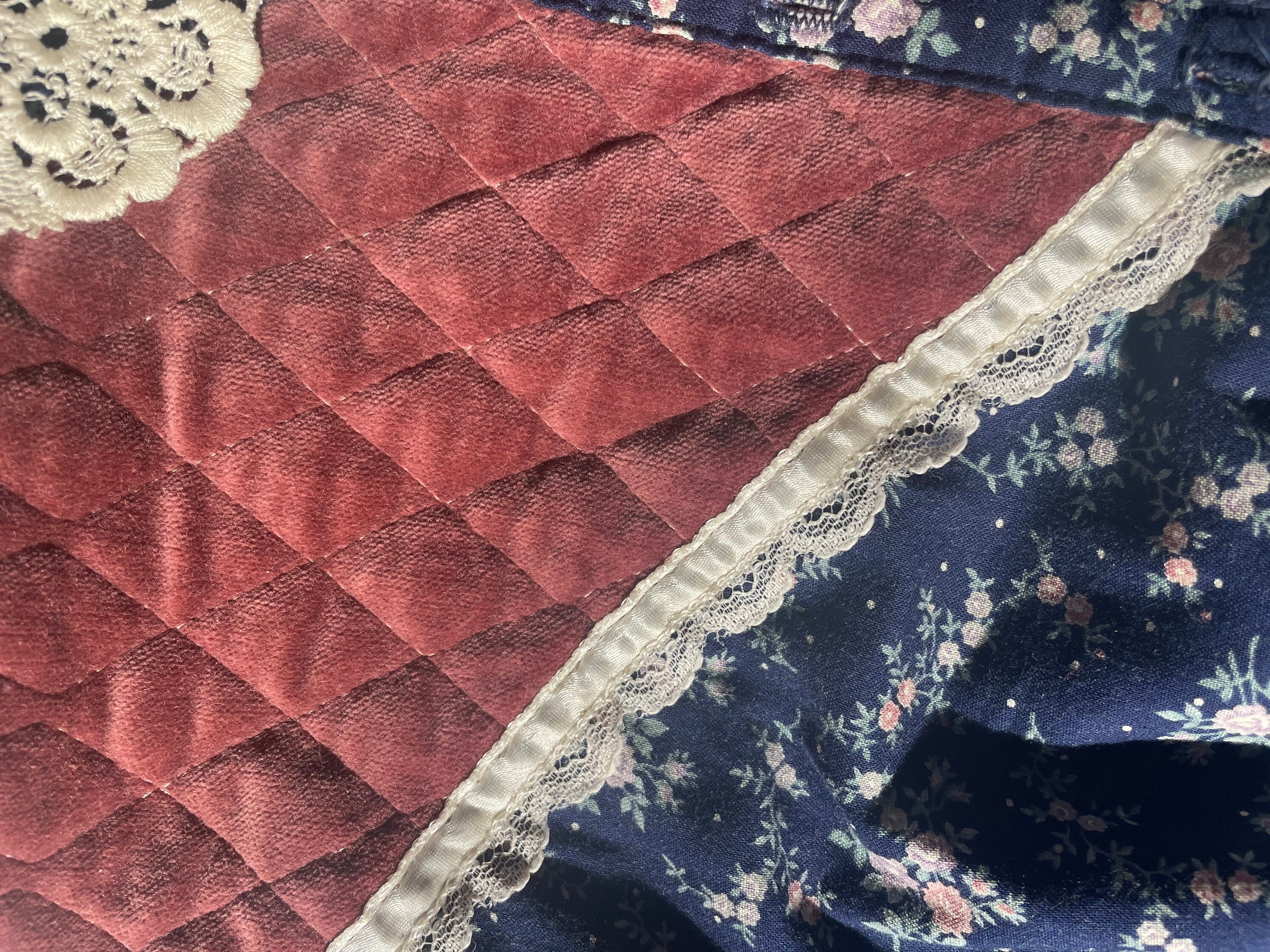 1970s Gunne Sax Navy Floral Calico Prairie Dress With Lace Collar Size ...
