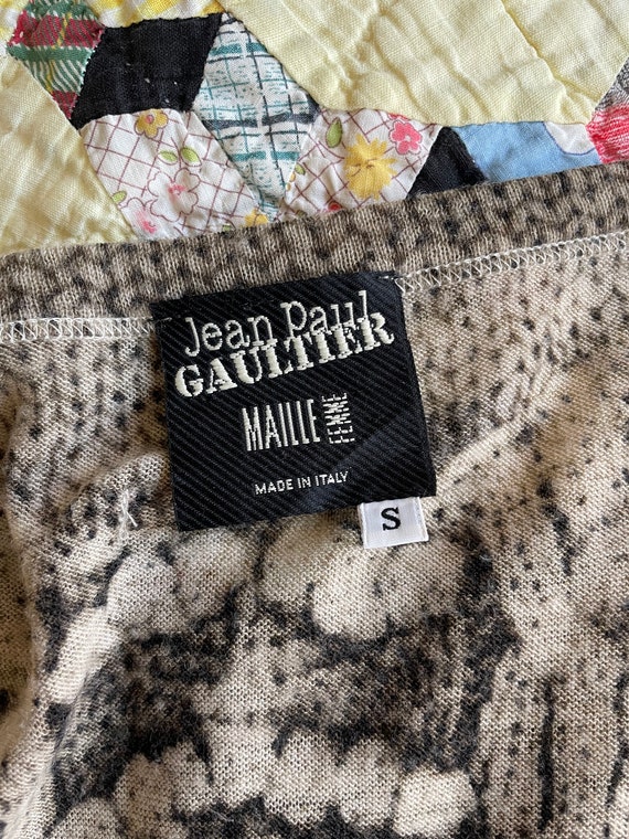 2000s Jean Paul Gaultier Trompe-l'œil Illusion Cardigan Knit Long