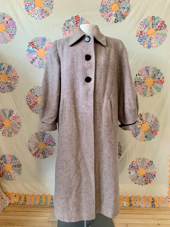1940s Lady Barrington of New York Pink Grey Wool C