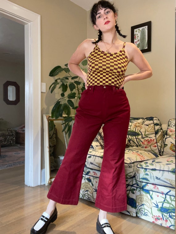 1960s Deadstock Wrangler Merlot High Waisted Denim