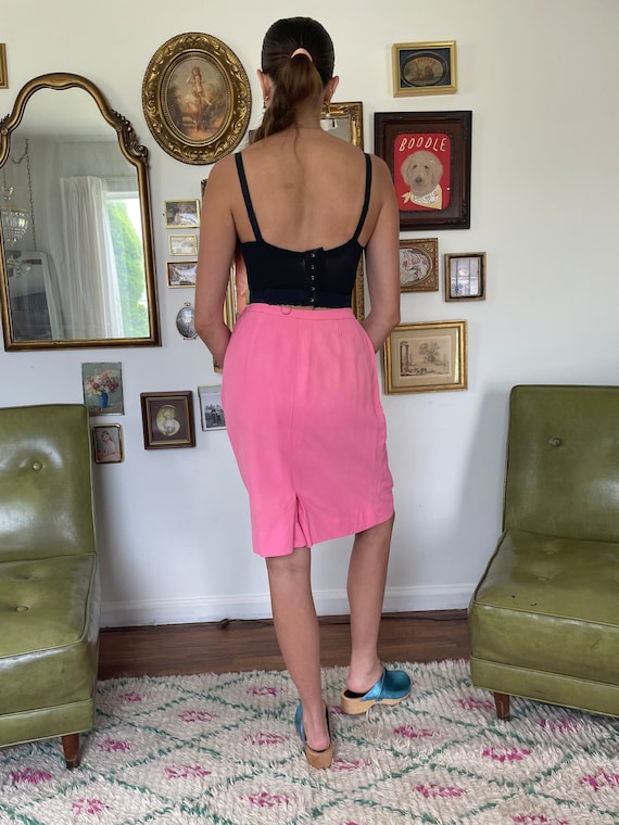 Pleated Peplum High Waisted Pencil Skirt