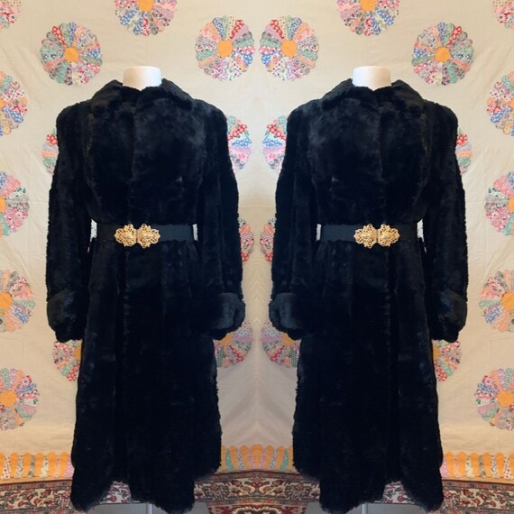 1940s Hennessy's Sheared Muskrat Film Noir Black Super Soft Long