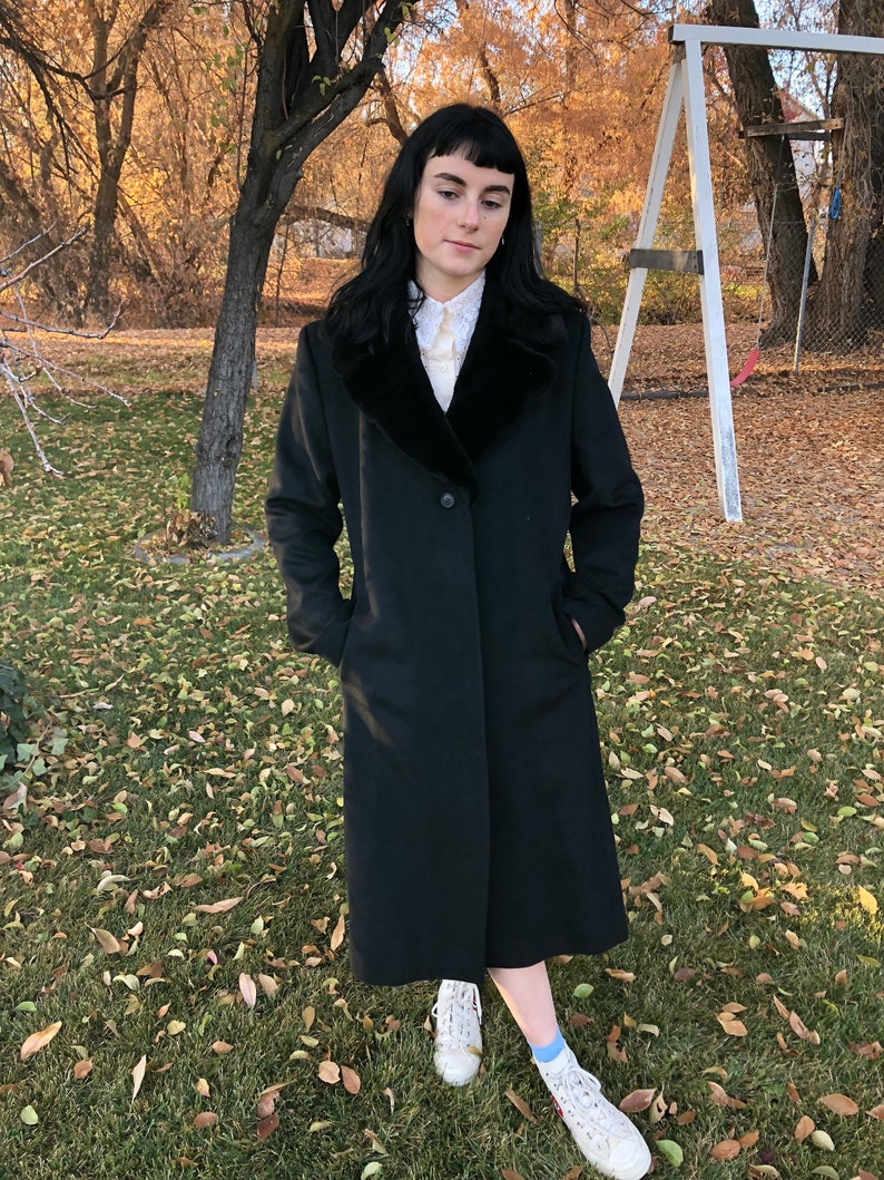 calvin klein long wool coat