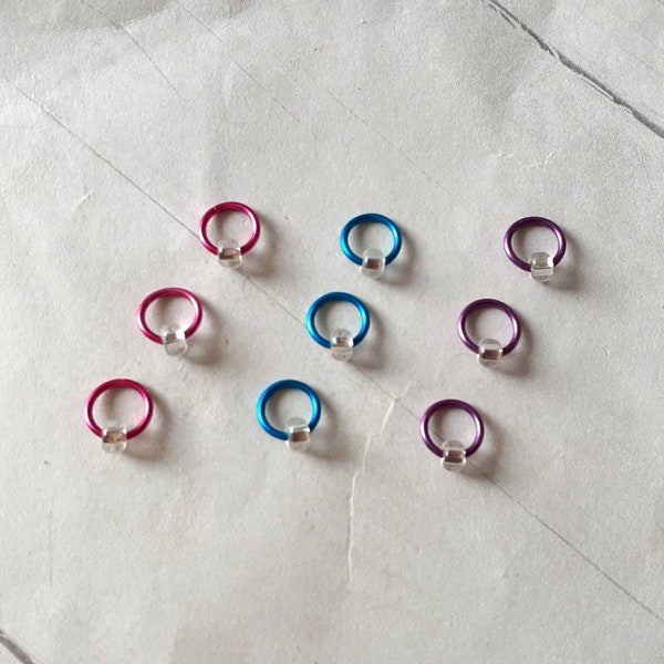 9 Piece No Snag Stitch Markers -Snag free Stitch Markers for Knitting -Knitter Accessories -Stitch Marker -Knit