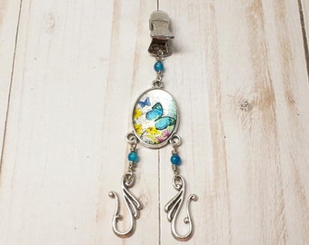 Butterfly -Oval Double Hook Portuguese Knitting Clip