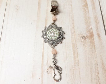 Flower Portuguese Knitting Clip