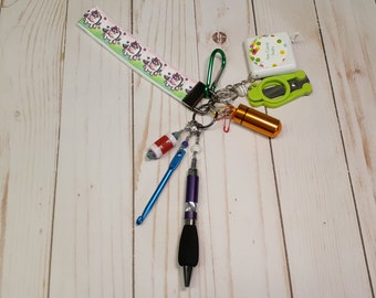 Unicorn -Fully Loaded -Crochet Accessory  -For Knitters -Key Ring -Key Chain -Notions