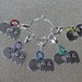 Pacman Retro 5-Piece set for Crocheters, Removable Stitch Marker, Zipper Pull, Bag Charms, Knit Crochet Accessory PKS052