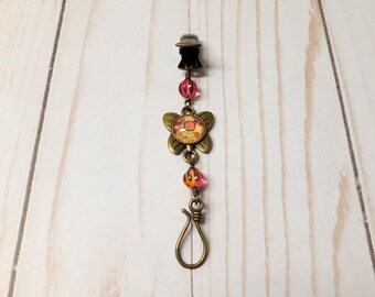 Bronze Butterfly Portuguese Knitting Clip