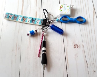 Llama Head Scale Wristlet -Fully Loaded -Crochet Accessory  -For Knitters -Key Ring -Key Chain -Notions