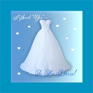 Ja, das Kleid - würden Sie meine Brautjungfer sein? Karten 5 Designs + Aufkleber & Umschläge