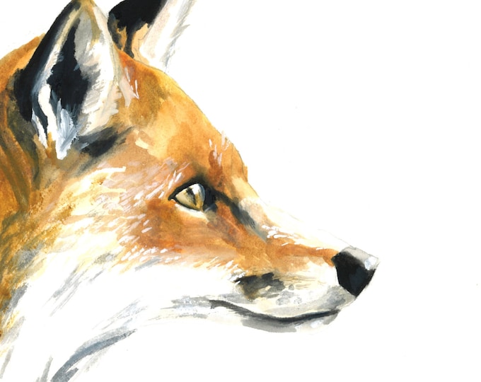 Лиса профиль рисунок